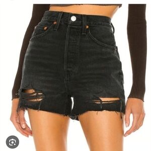 RE/DONE distressed denim shorts